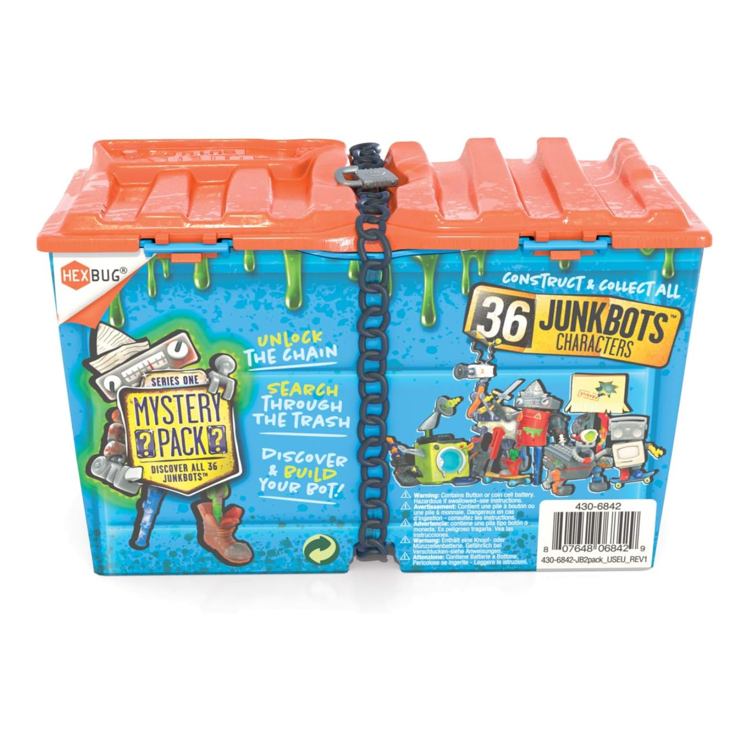 Hexbug Junkbots Alley Dumpster Assortment Kit 24 Pieces Buildable Figures 5+