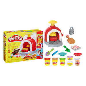 Play-Doh Kitchen Creations Pizza Oven Pretend Play Set 6 Compound 8 Accessories