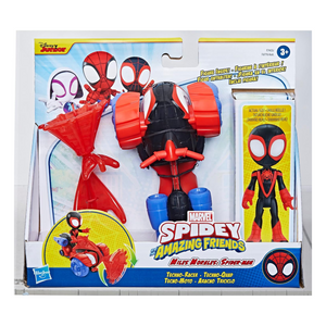Spidey And Friends Techno Racer Vehicle Miles Morales With Accessory New Toy