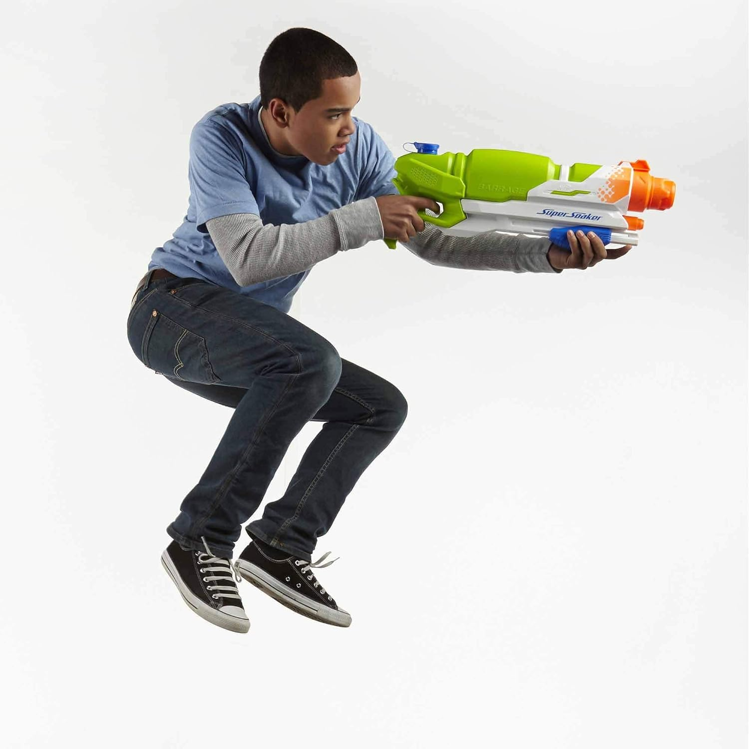Nerf Super Soaker Barrage Water Blaster 3 Modes Scatter Flood Distance 8+