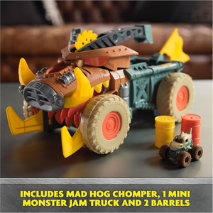 Monster Jam Megalodon Mad Hog Chomper Monster Truck and Mini Jam