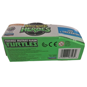 TMNT Half Shell Heroes Leonardo & Triceratops Dino Toy Ages 3+ Ninja Turtles