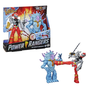 Power Rangers Dino Fury Battle Attackers Red Ranger vs Doomsnake Action Figure 