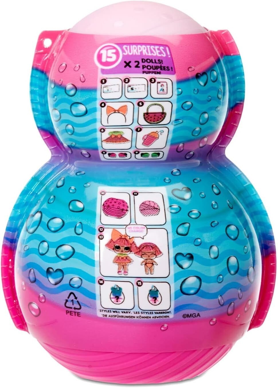 L.O.L. Surprise 2-in-1 Me & My Lil Sis Colour Change Doll Set Assortment Play