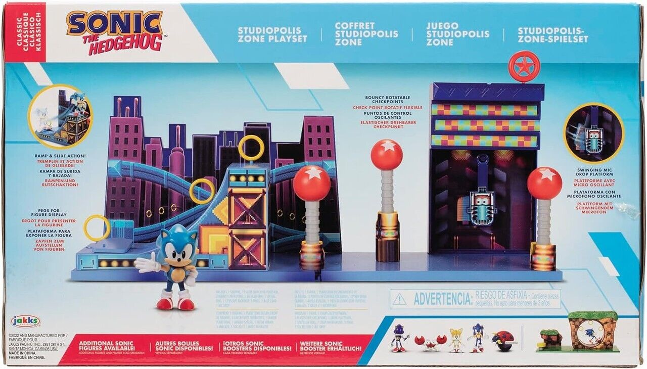 Sonic the Hedgehog 2.5 inch Studiopolis Zone Action Figure Playset Ramp Balls