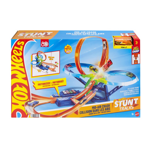 Hot Wheels Stunt Tracks Mid-Air Crash Collision Playset Ages 5+ New Toy