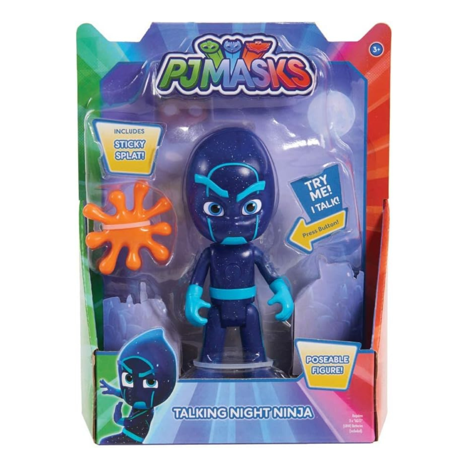 PJ Masks Deluxe Talking Night Ninja 15cm Poseable Action Figure for Kids