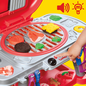 Play-Doh Sizzlin BBQ Grill Playset with Lights and Sounds