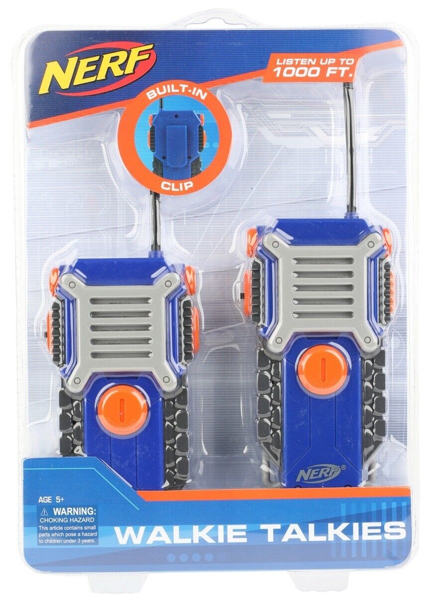 NERF Walkie Talkie Set Powerful Rugged Design 1000ft Range Play Gift