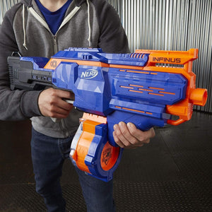 Nerf Elite Infinus Motorised Blaster with 30 Elite Darts and 30 Dart Drum Toy