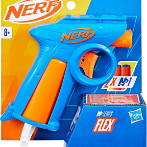 Nerf N Series Flex Blaster Toy Gun with 2 N1 Foam Darts Kids Outdoor Play Ages 8