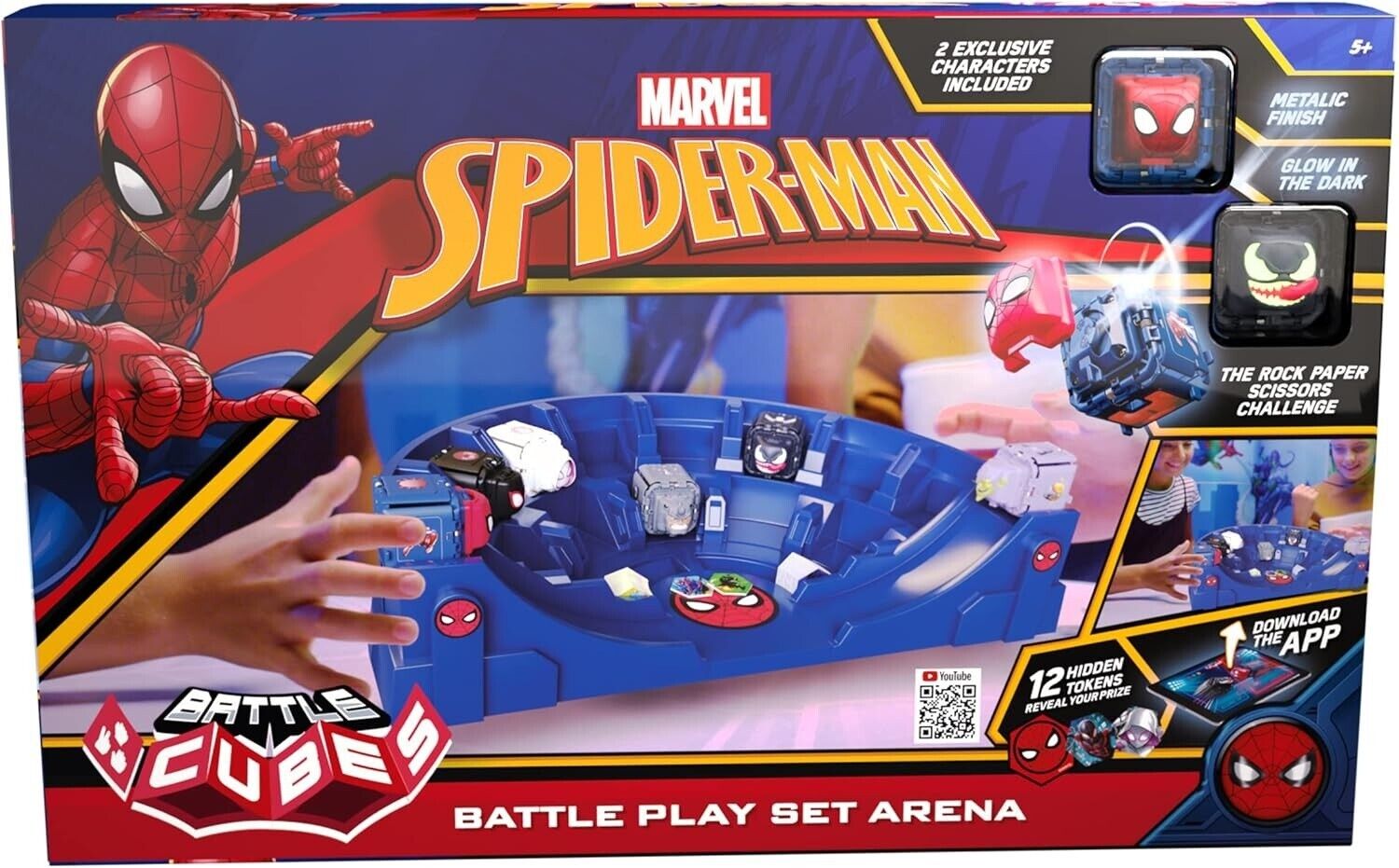 Marvel Battle Cubes Downtown Showdown Training Arena 2 Spider-Man Metallic