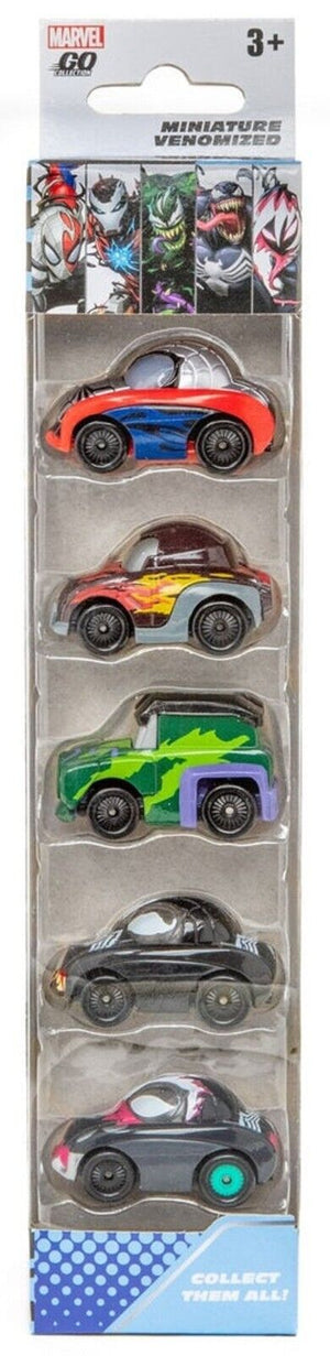 Marvel Go Venomized Miniature Mini Vehicles 5 Pack Ironman Spiderman Super Hero