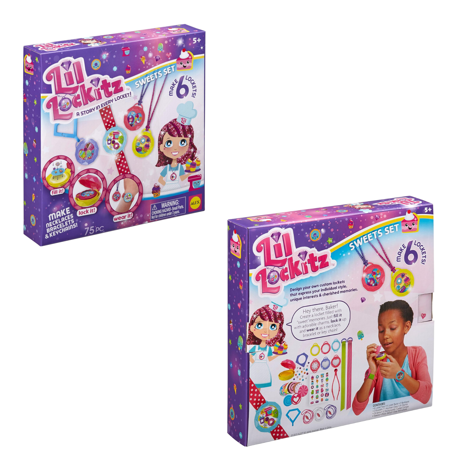 Alex Toys Lil Lockitz Sweets Set Jewelry Making Kit Ages 5+ Girls Craft Toy