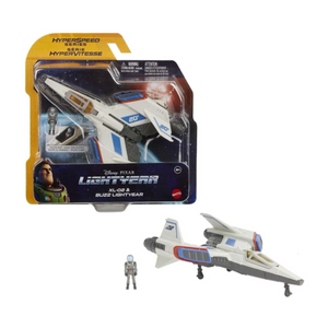 Disney Pixar Lightyear XL-02 Jet Plane with Buzz Figure Hyperspeed Series Toy