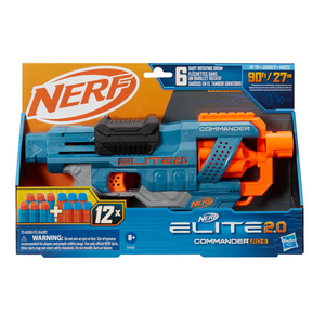 Nerf Elite 2.0 Commander RD-6 Blaster Fires 12 Darts 6-Dart Drum Ages 8 +