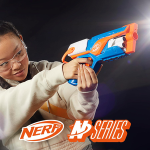 Nerf Agility Blaster N Series 6 Dart Drum with 12 Foam Darts Kids Toy Ages 8+