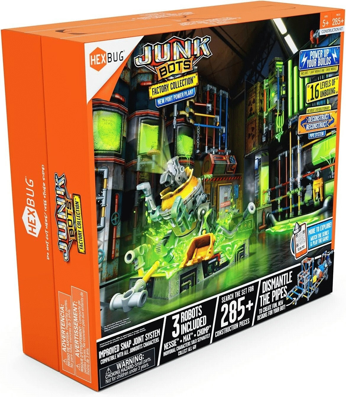 HEXBUG Junkbots Large Factory Habitat New Port Power Plant Ages 5+ New Toy Play