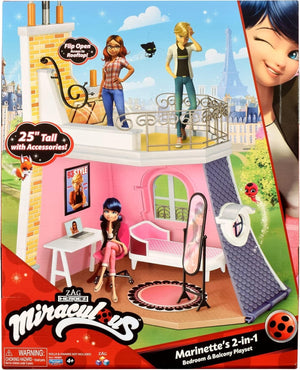 Miraculous Ladybug Marinette Bedroom Playset Ages 3+ New Dollhouse Doll House