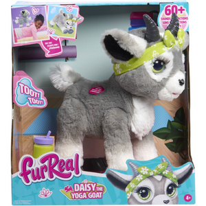 FurReal Daisy Yoga Goat Interactive Plush Toy 60+ Sounds Moves Fun 4+ Kids