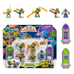 Akedo Teenage Mutant Ninja Turtles Battle Pack Mini Battling Warriors New Toy