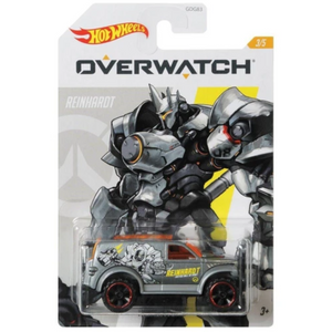 Hot Wheels Overwatch Die-Cast-Reinhardt-Car Ages 3+ Toy Game Soldier 76 Gun