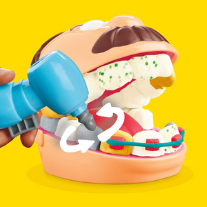 Play-Doh Drill n Fill Dentist Playset Drill Teeth Add Metallic Fillings 3+