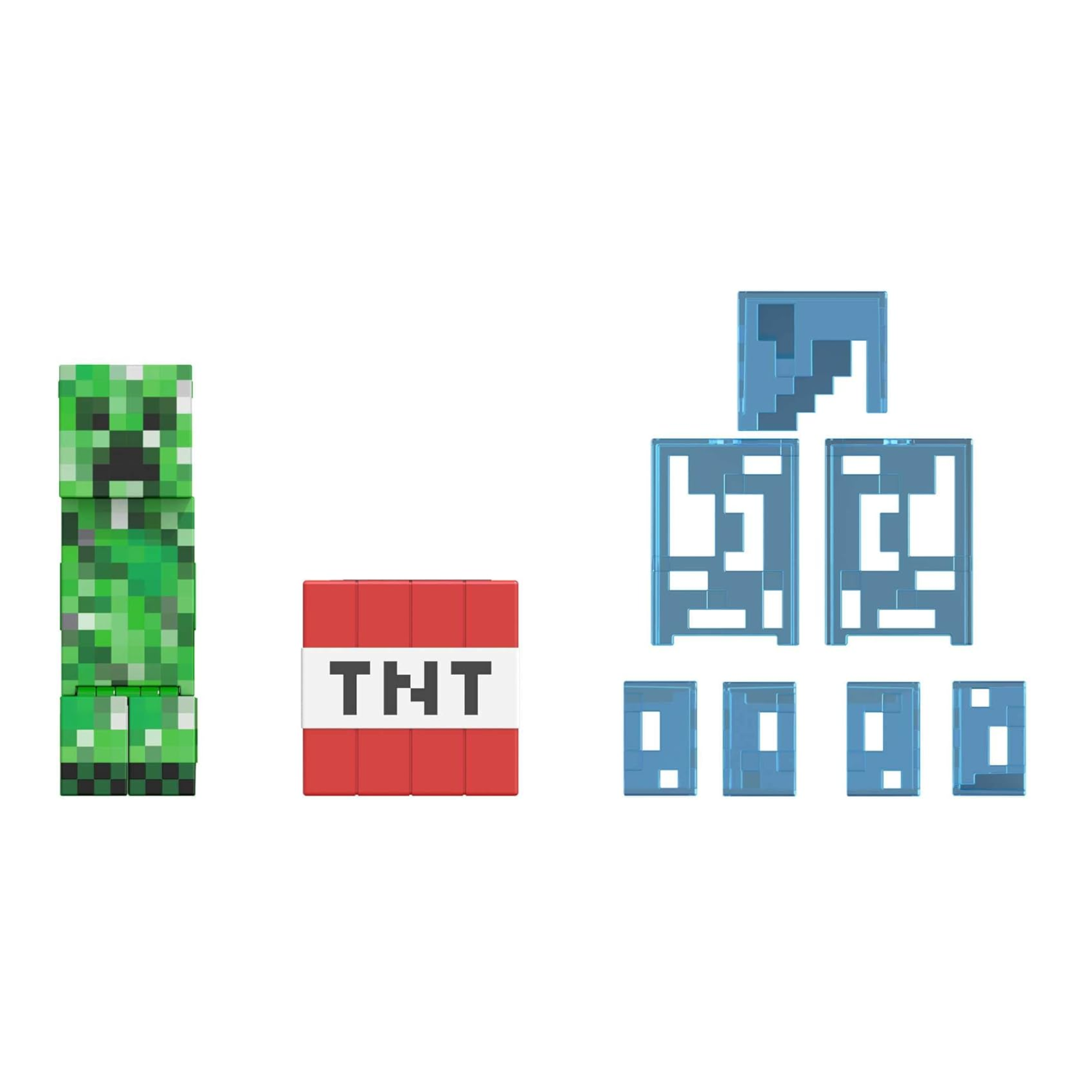 Minecraft Diamond Level Creeper Action Figure with Armor & TNT Block 5.5 Inch