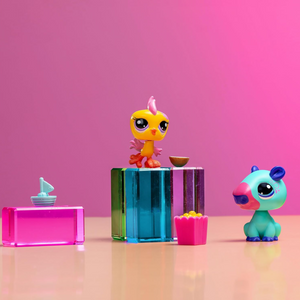 Littlest Pet Shop Pet Pairs Jungle Pals 2 Bobblin Pets With Accessories Set FunX