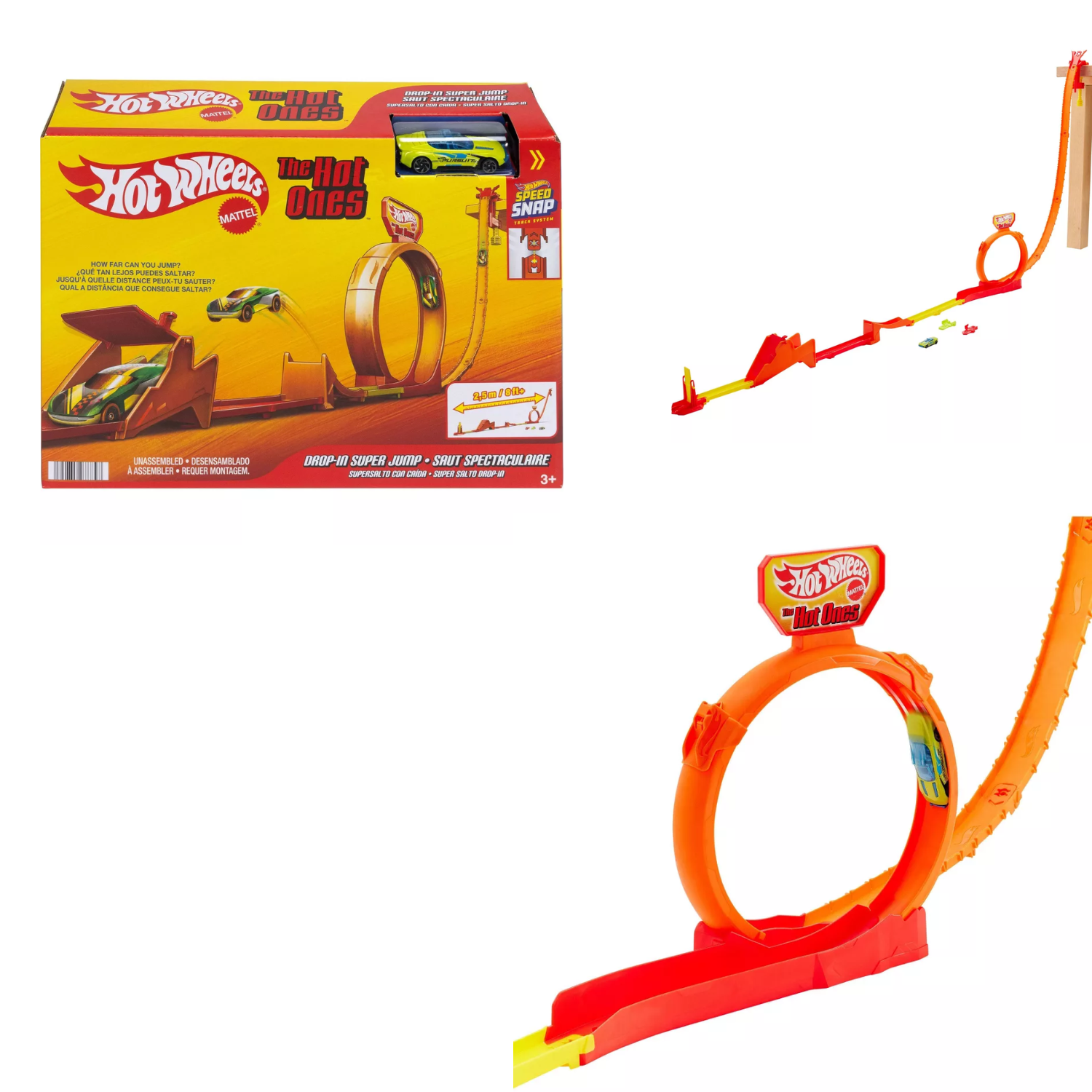 Hot Wheels Drop-in Super Jump Toy Playset New Toy