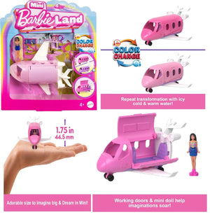 Barbie Color Changing Mini BarbieLand Doll & Toy Vehicle 1.5-inch Barbie Doll