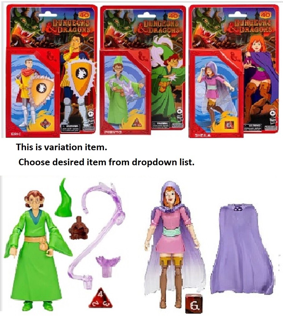Dungeons and Dragons Action Figure 6 Inch Eric Presto Sheila Video Game Cartoon