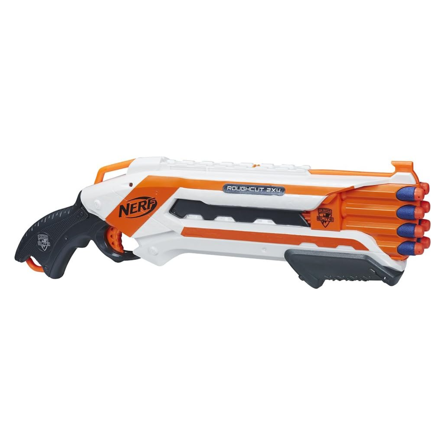 Nerf N-Strike Elite Rough Cut 2X4 Blaster Double Barrel 8 Darts Pump Action 8+