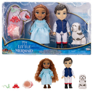 Disney Princess Little Mermaid Ariel & Eric Library Moment 6" Petite Set Doll