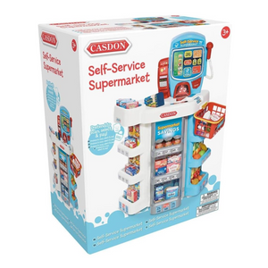 Casdon Kids Self Service Supermarket Roleplay Toy Checkout Scanner Sounds Action