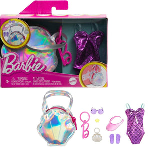 Barbie Premium Fashion Clothes Deluxe Bag Birthday School Outfit Swimsuit Beach