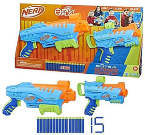 Nerf Elite Jr Ultimate Starter Set 2 Easy Play Toy Foam Blasters 15 Elite Darts