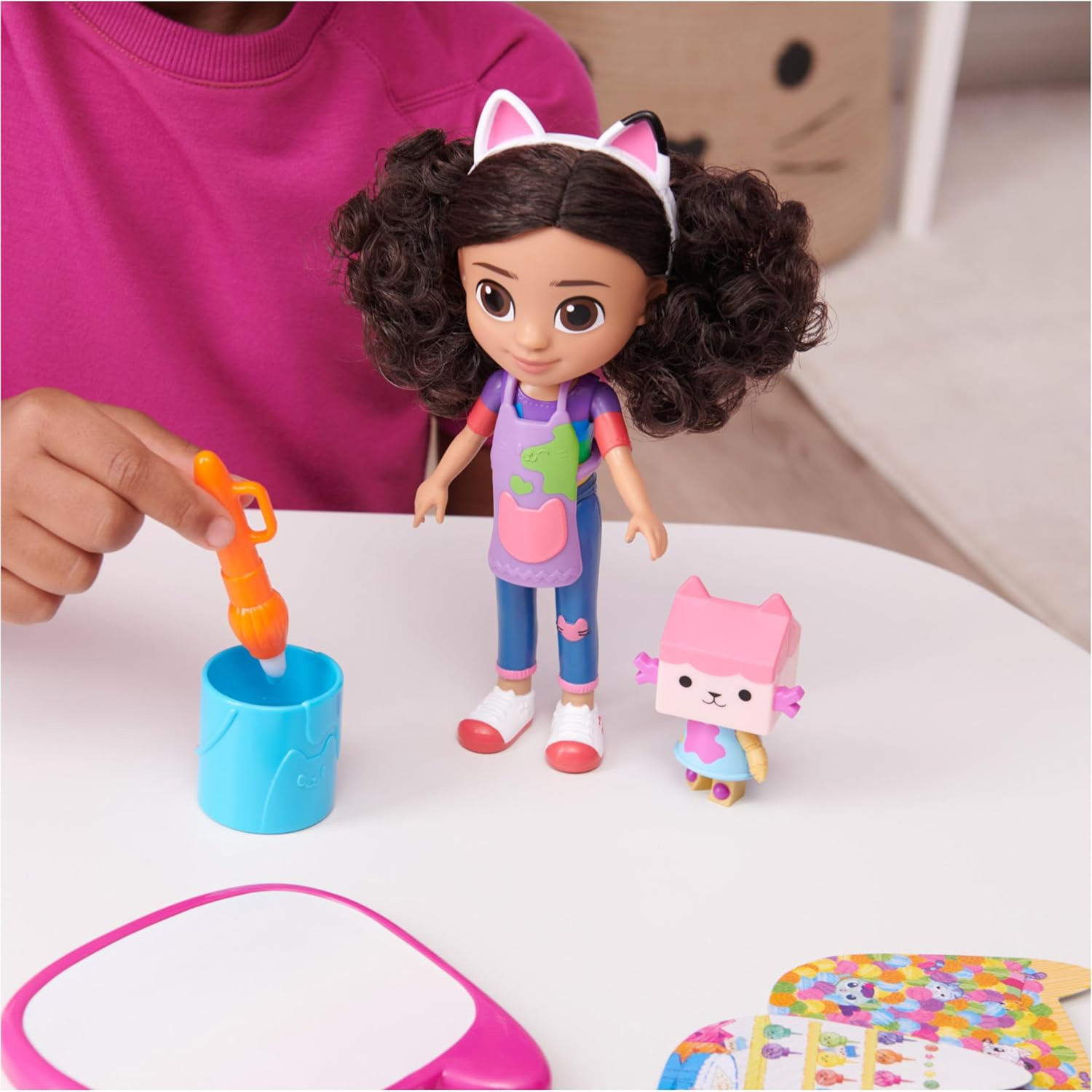 Gabby’s Dollhouse Deluxe Craft Doll Set with Water Pad & Baby Box Cat Toy 3+