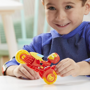 Spidey and Friends Iron Man Figure with Motorbike Toy 4" Preschool Set