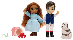 Disney Princess Little Mermaid Ariel & Eric Library Moment 6" Petite Set Doll
