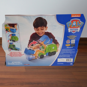 Paw Patrol Rocky Deluxe Recycling Truck Vehicle with Figure Kids Toy Ages 3+Play