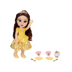 Disney Princess Tea Time Belle Doll w/ Tea Set & Friend Figure Gift Girls Toy