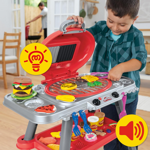 Play-Doh Sizzlin BBQ Grill Playset with Lights and Sounds