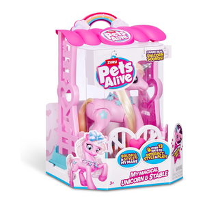 Pets Alive Zuru My Magical Unicorn and Stable Battery Powered Interactive Roboti