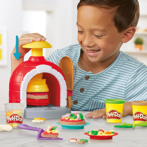 Play-Doh Kitchen Creations Pizza Oven Pretend Play Set 6 Compound 8 Accessories