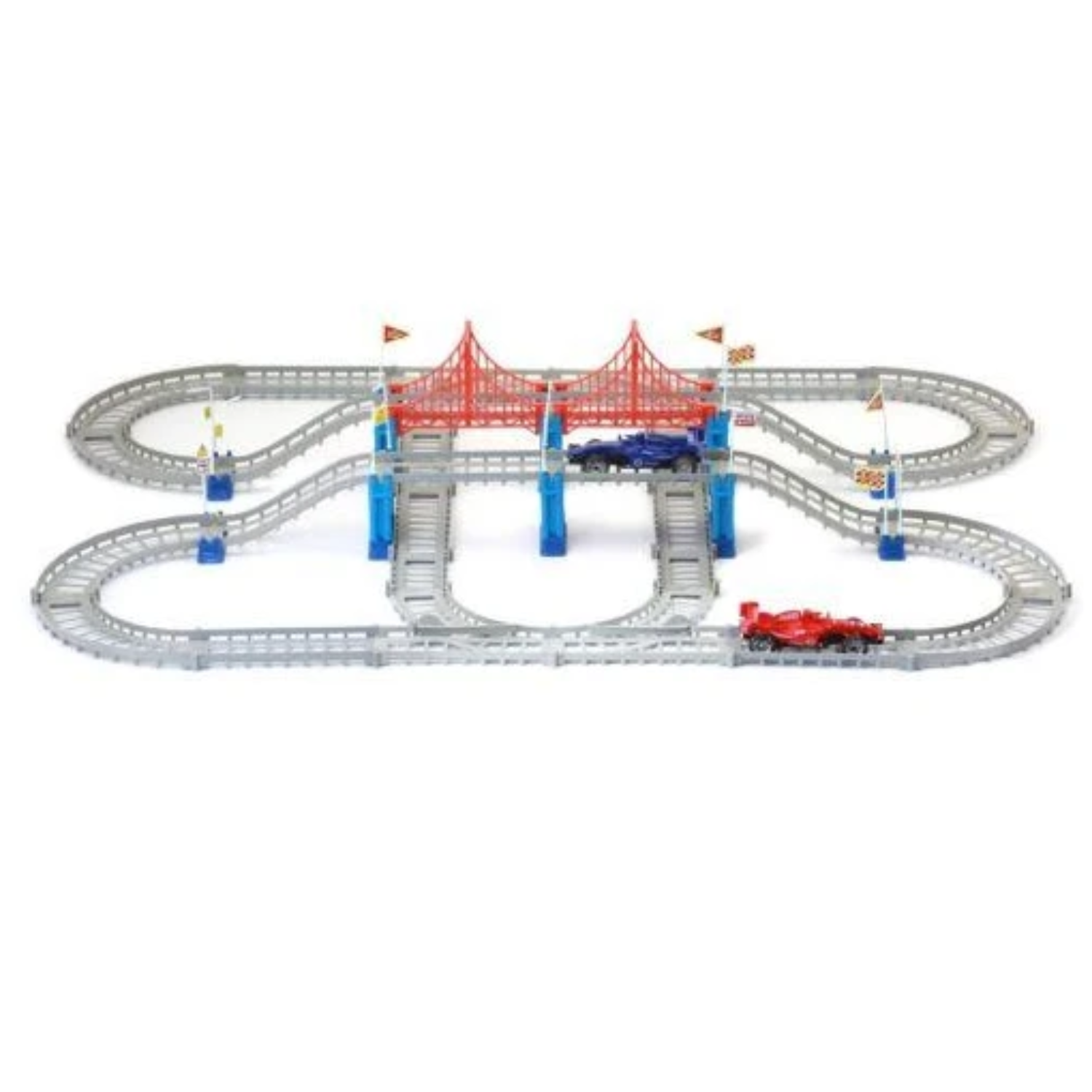 Car Race Track Mukikim 2 Cars 119 Piece Ages 6+ New Toy Build Play Gift Boys Fun