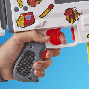 Nerf Fortnite AR DURRR Burger Motorized Dart Blaster 20 Dart Flip Up Sights Play