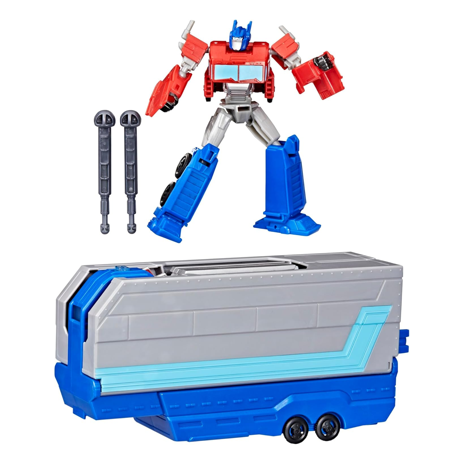 Transformers EarthSpark Optimus Prime Battle Trailer 2-in-1 Playset New Toy