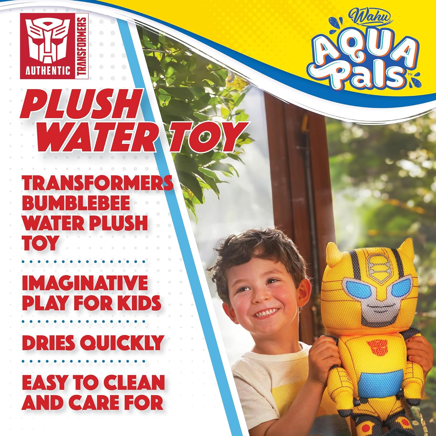 Wahu Aqua Pals Transformers Bumblebee Medium Plush Pool Toy Kids Water Fun 2+