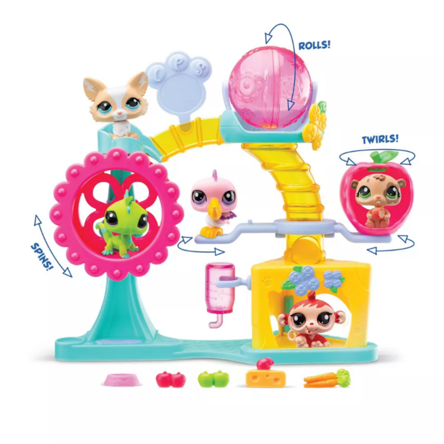 Littlest Pet Shop Fun Factory Playground Playset with Pets Accessories Ages 4+